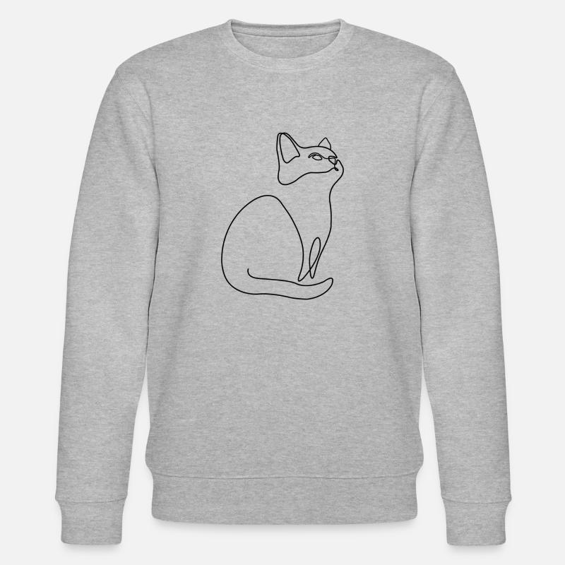 Kätzchen Kater Katze - Stanley/Stella Unisex Bio-Sweatshirt CHANGER  - Grau meliert
