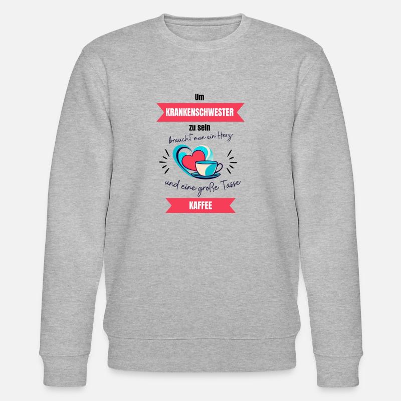 Beste Krankenschwester - Stanley/Stella Unisex Bio-Sweatshirt CHANGER  - Grau meliert
