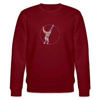 gibbon - Stanley/Stella Unisex Bio-Sweatshirt CHANGER  - Burgunderrot - Vorne - Nik (191cm) & Marisol (170cm)