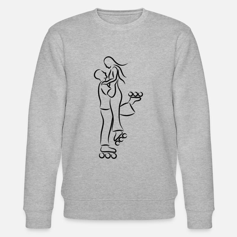 Inline Skating Liebespaar - Stanley/Stella Unisex Bio-Sweatshirt CHANGER  - Grau meliert