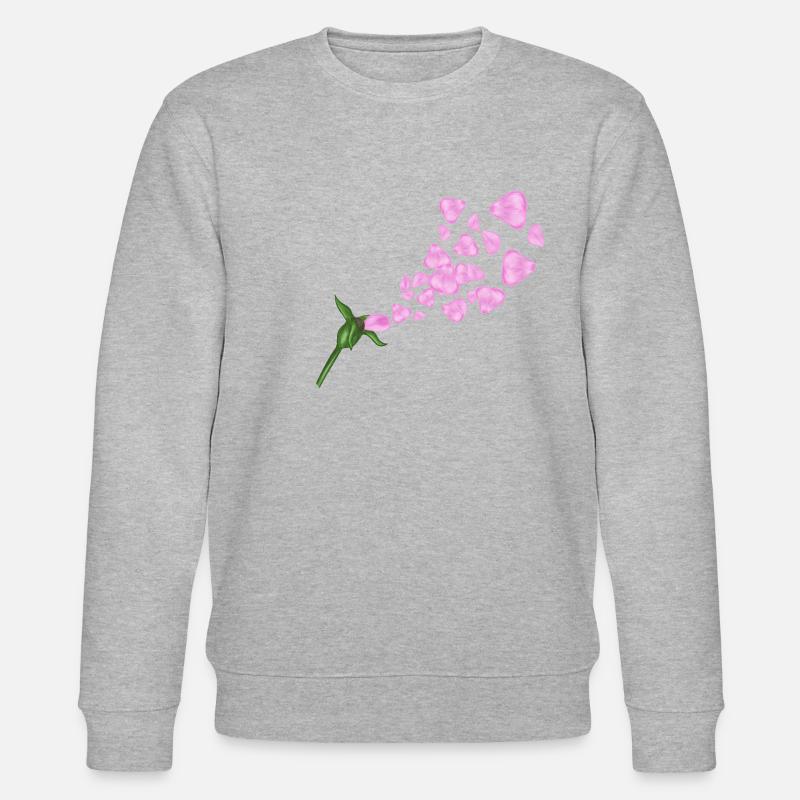 Rose au vent - Sweat bio CHANGER Stanley/Stella Unisexe - gris chiné