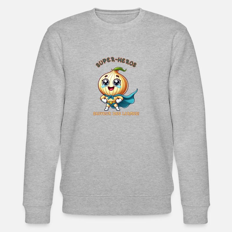 Superheld - Retter der Tränen - Stanley/Stella Unisex Bio-Sweatshirt CHANGER  - Grau meliert