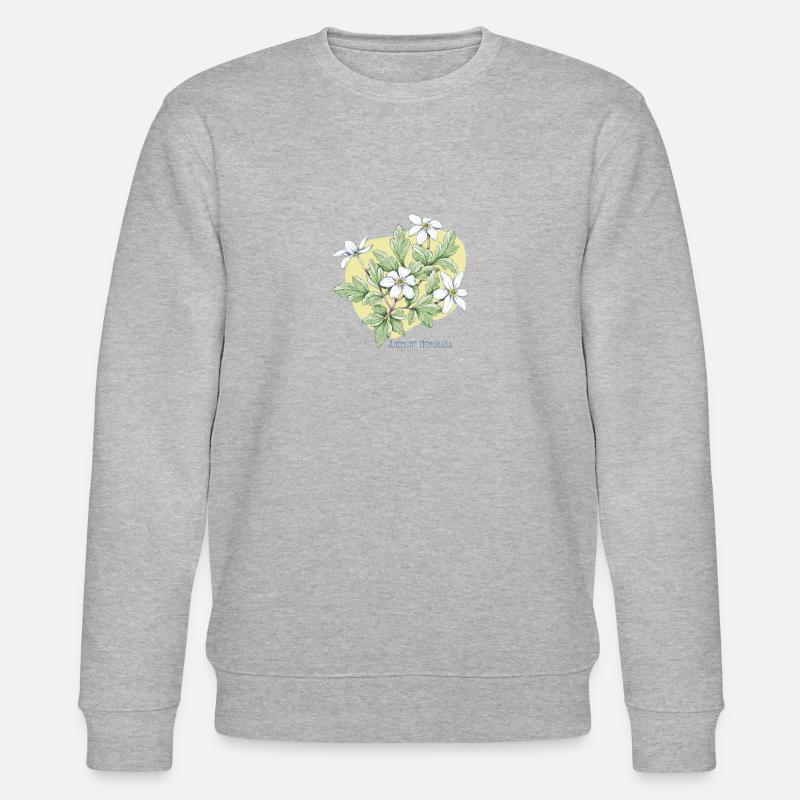Anemone tree botanical drawing - Stanley/Stella CHANGER Unisex Organic Sweatshirt - heather grey