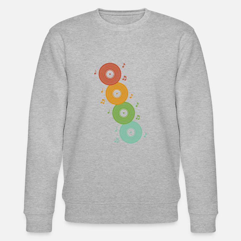 RETRO VINYL SCHALLPLATTEN - Stanley/Stella Unisex Bio-Sweatshirt CHANGER  - Grau meliert