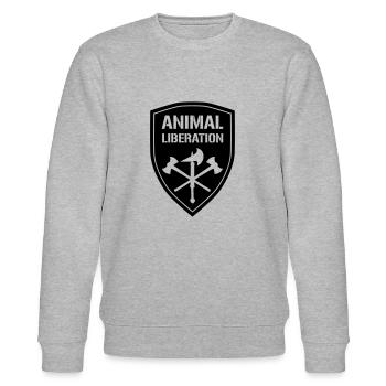 ANIMAL LIBERATION - Stanley/Stella Unisex Bio-Sweatshirt CHANGER  - Grau meliert - Vorne - Nik (191cm) & Marisol (170cm)