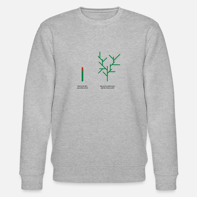 Was machst du? - Stanley/Stella Unisex Bio-Sweatshirt CHANGER  - Grau meliert