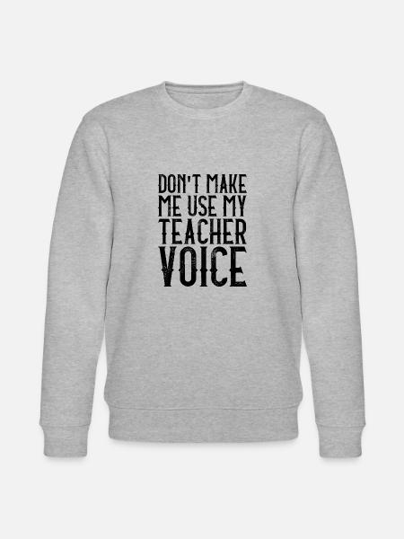Teacher Voice - Stanley/Stella CHANGER Unisex Organic Sweatshirt - heather grey