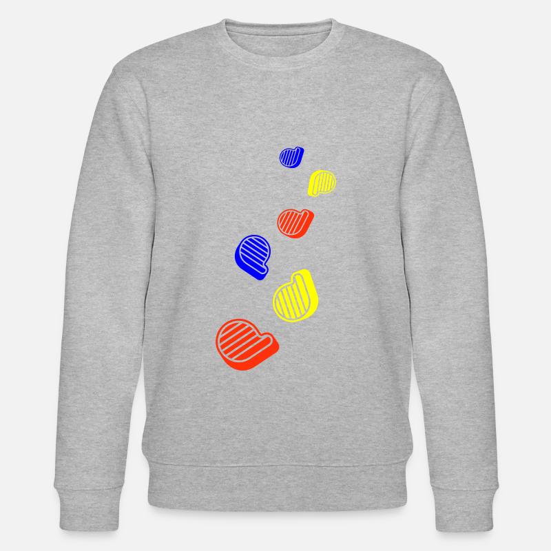 Fleisch steak symbol - Stanley/Stella Unisex Bio-Sweatshirt CHANGER  - Grau meliert