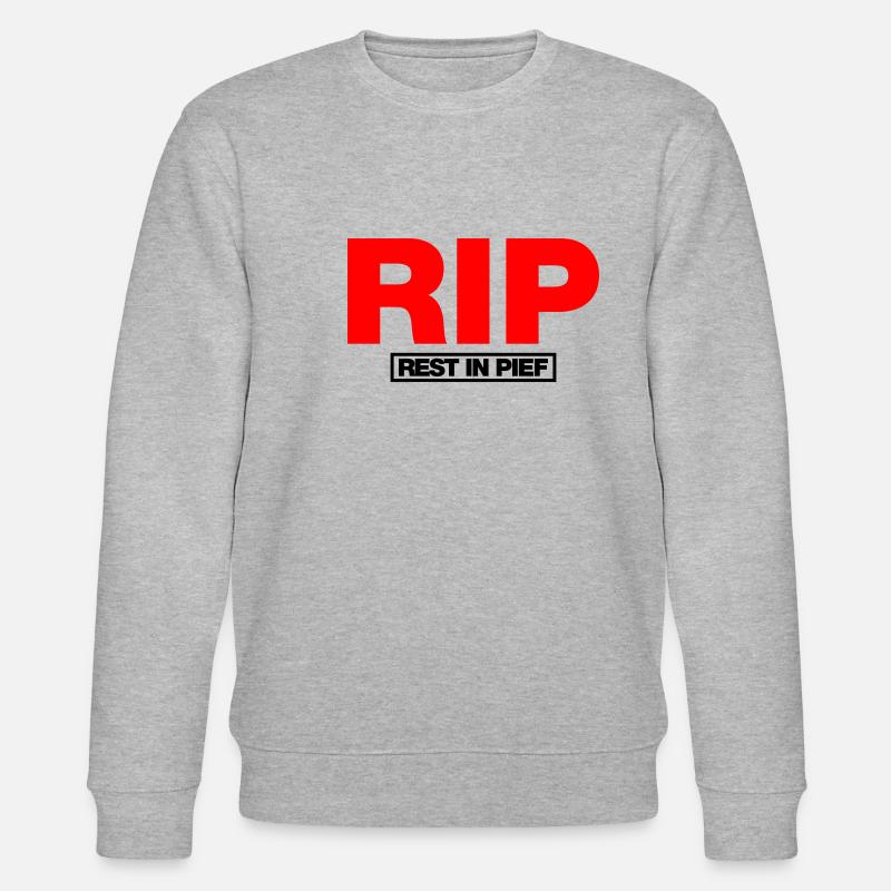 REST IN PIEF (R.I.P.) - Stanley/Stella Unisex Bio-Sweatshirt CHANGER  - Grau meliert