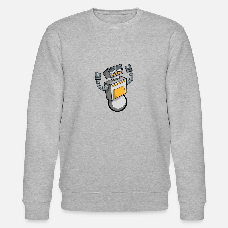 Roboter - Stanley/Stella Unisex Bio-Sweatshirt CHANGER  - Grau meliert