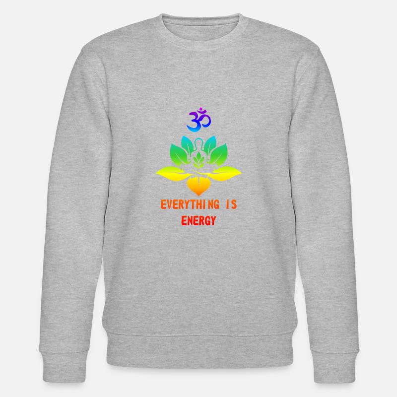 EVERYTHING IS ENERGY - CHAKRA - Stanley/Stella Unisex Bio-Sweatshirt CHANGER  - Grau meliert
