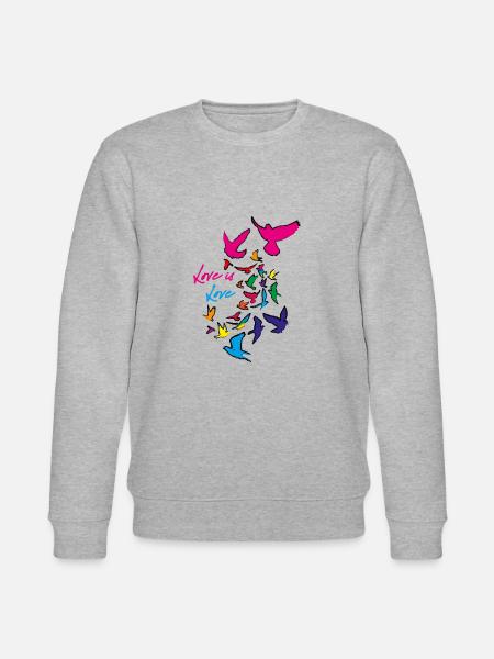 love is love,love,deaf,deaf,graffiti,rainbow - Stanley/Stella CHANGER Unisex Organic Sweatshirt - heather grey