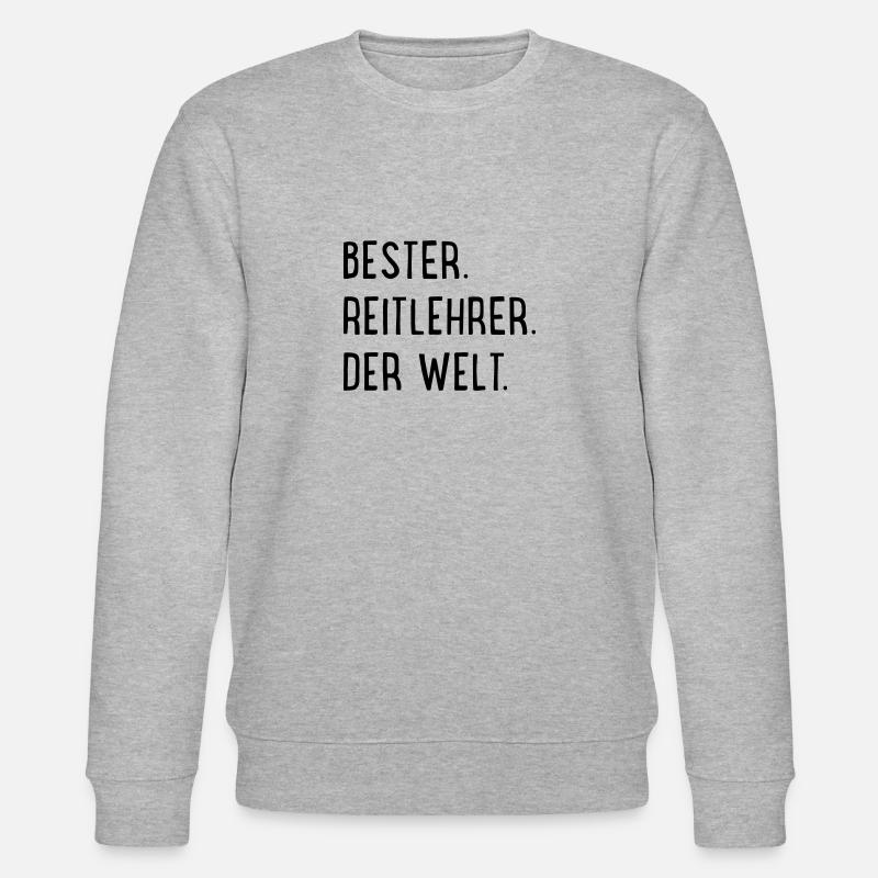 Bester Reitlehrer - Stanley/Stella Unisex Bio-Sweatshirt CHANGER  - Grau meliert