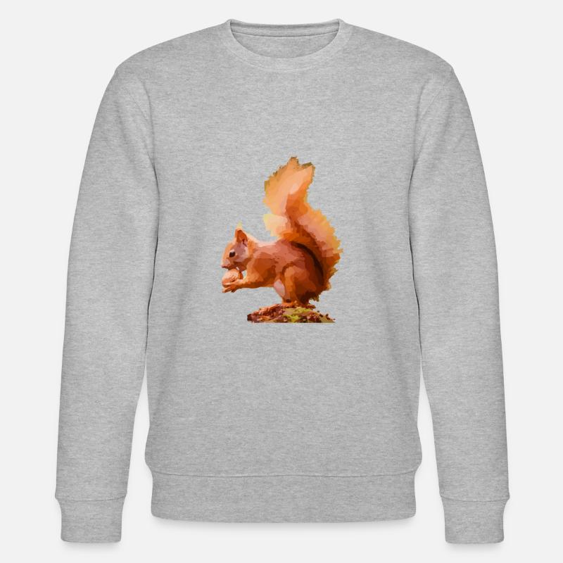Eichhörnchen - Stanley/Stella Unisex Bio-Sweatshirt CHANGER  - Grau meliert