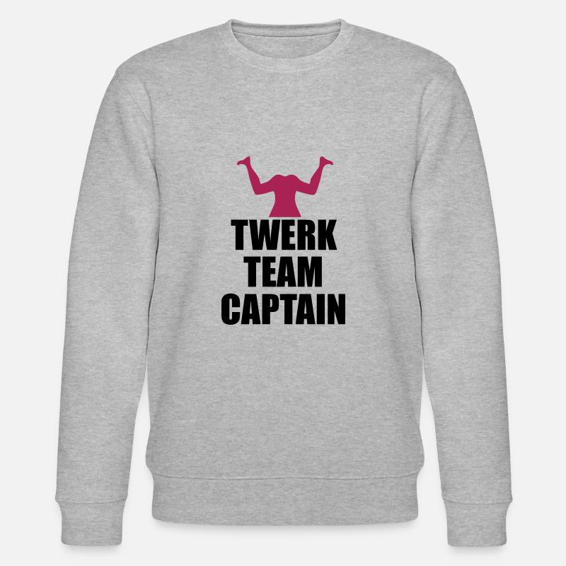 logo de capitaine d'équipe twerk impoli - Sweat bio CHANGER Stanley/Stella Unisexe - gris chiné
