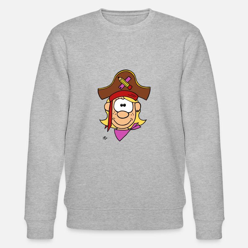 Eine Schulpiratin - Stanley/Stella Unisex Bio-Sweatshirt CHANGER - Grau meliert