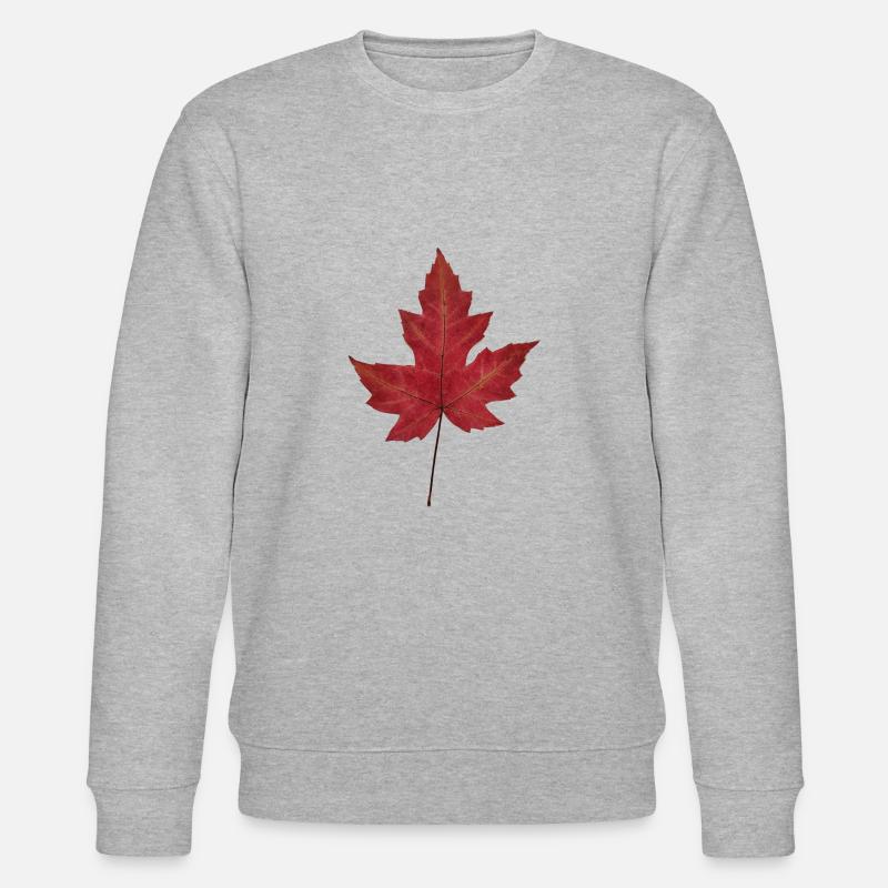 Herbstblatt - Stanley/Stella Unisex Bio-Sweatshirt CHANGER  - Grau meliert
