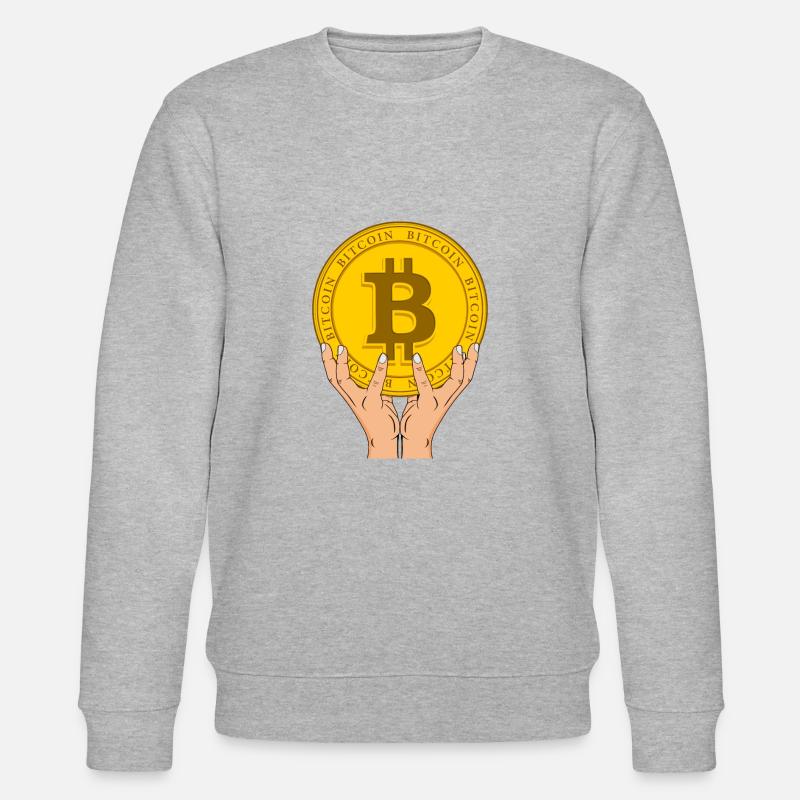 Bitcoin - Stanley/Stella Unisex Bio-Sweatshirt CHANGER  - Grau meliert