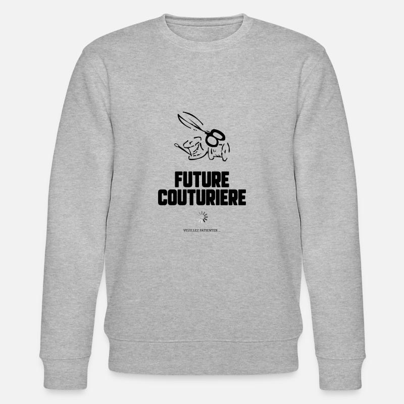 Future couturière - Sweat bio CHANGER Stanley/Stella Unisexe - gris chiné