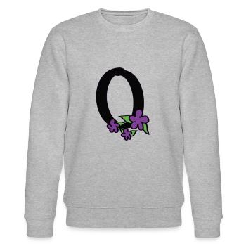 O for Optimist - Stanley/Stella CHANGER Unisex Organic Sweatshirt - heather grey - Front - Nik (191cm) & Marisol (170cm)