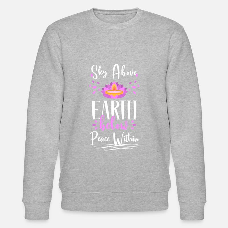 Meditation Mind Namaste Enlightenment - Stanley/Stella CHANGER Unisex Organic Sweatshirt - heather grey