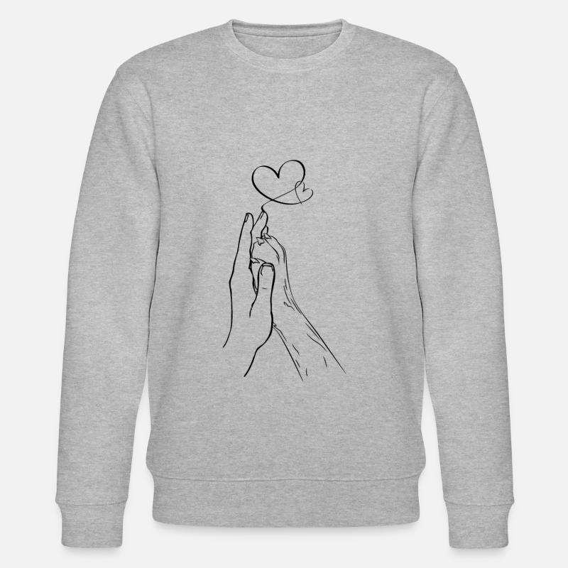 Hund Pfote Mensch - Stanley/Stella Unisex Bio-Sweatshirt CHANGER - Grau meliert
