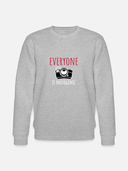 Jeder ist fotogen - cooles Fotografie Design - Stanley/Stella Unisex Bio-Sweatshirt CHANGER - Grau meliert