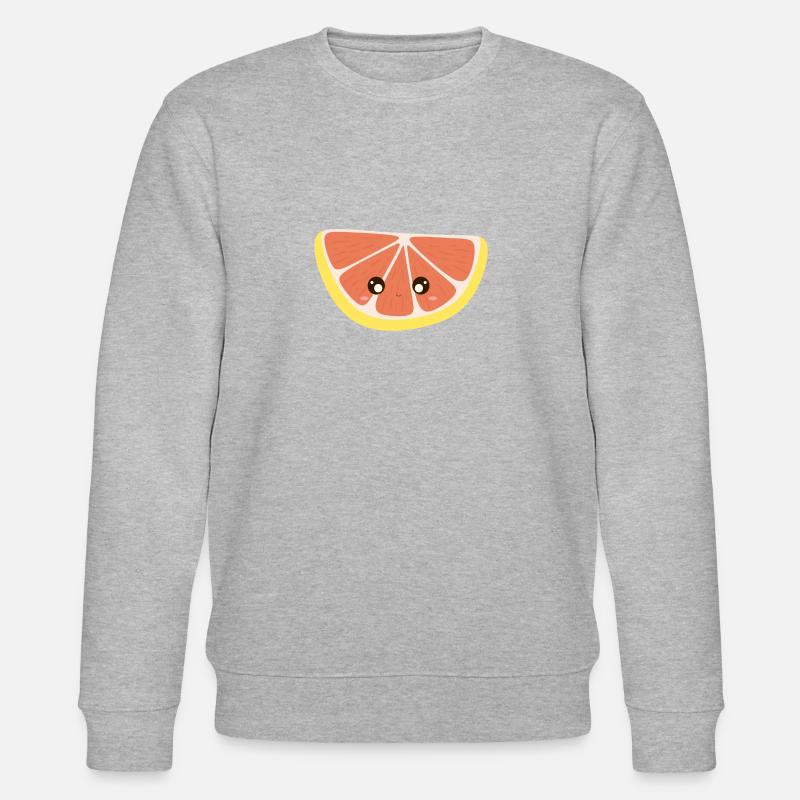 Kawaii Grapefruit - Stanley/Stella Unisex Bio-Sweatshirt CHANGER  - Grau meliert