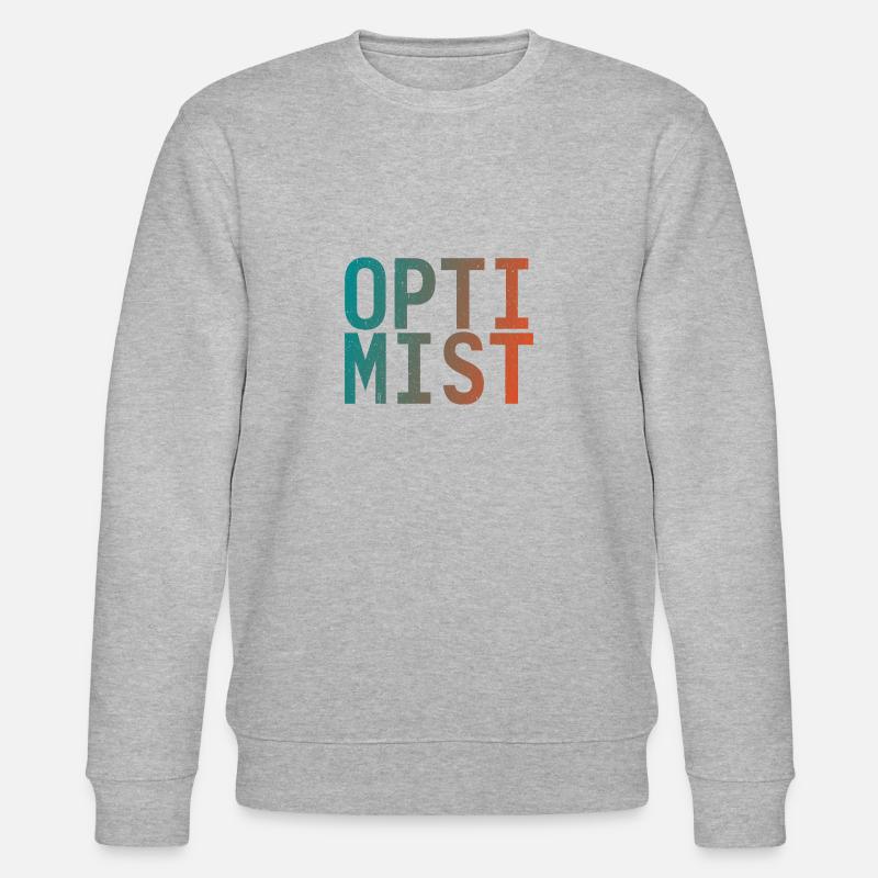 Ich bin Optimist! - Stanley/Stella Unisex Bio-Sweatshirt CHANGER  - Grau meliert