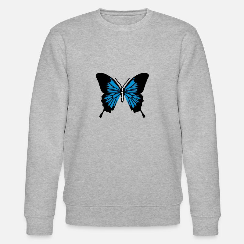 Schmetterling - Stanley/Stella Unisex Bio-Sweatshirt CHANGER  - Grau meliert