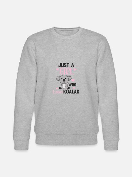Bare en pige, der elsker koala søde koala - Stanley/Stella økologisk unisex-sweatshirt CHANGER  - grå meleret