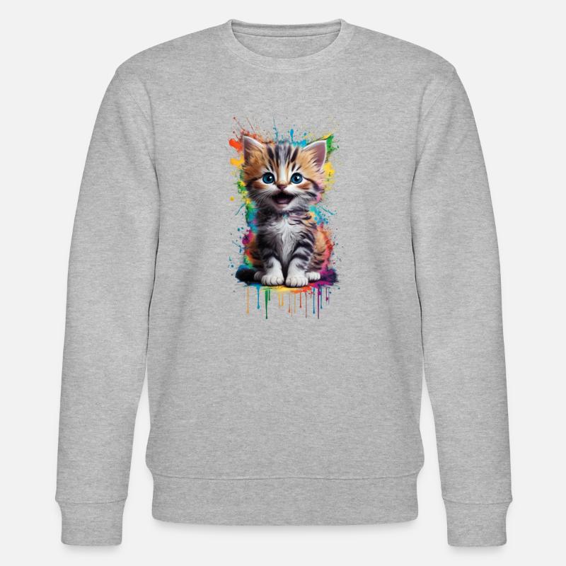 Graffiti de chat - Sweat bio CHANGER Stanley/Stella Unisexe - gris chiné