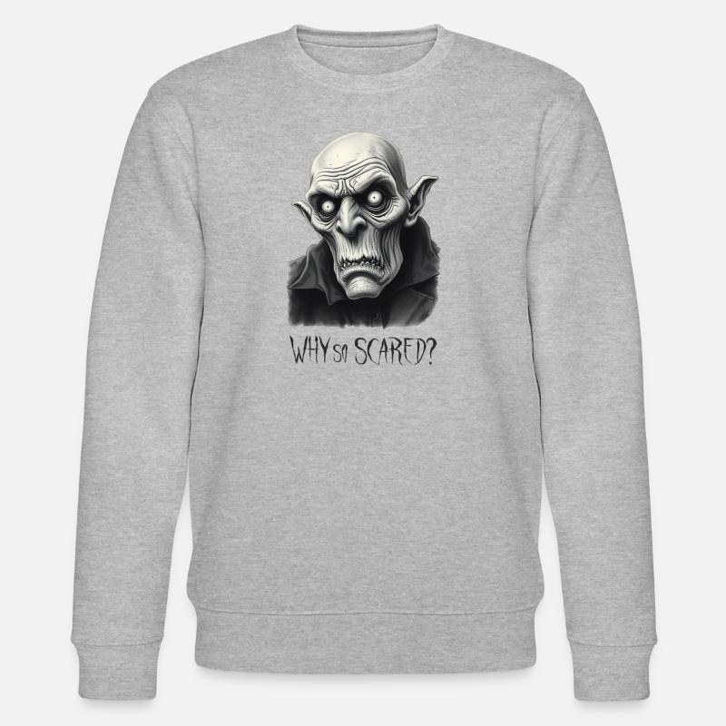 Why so scared? -Halloween- - Stanley/Stella Unisex Bio-Sweatshirt CHANGER - Grau meliert