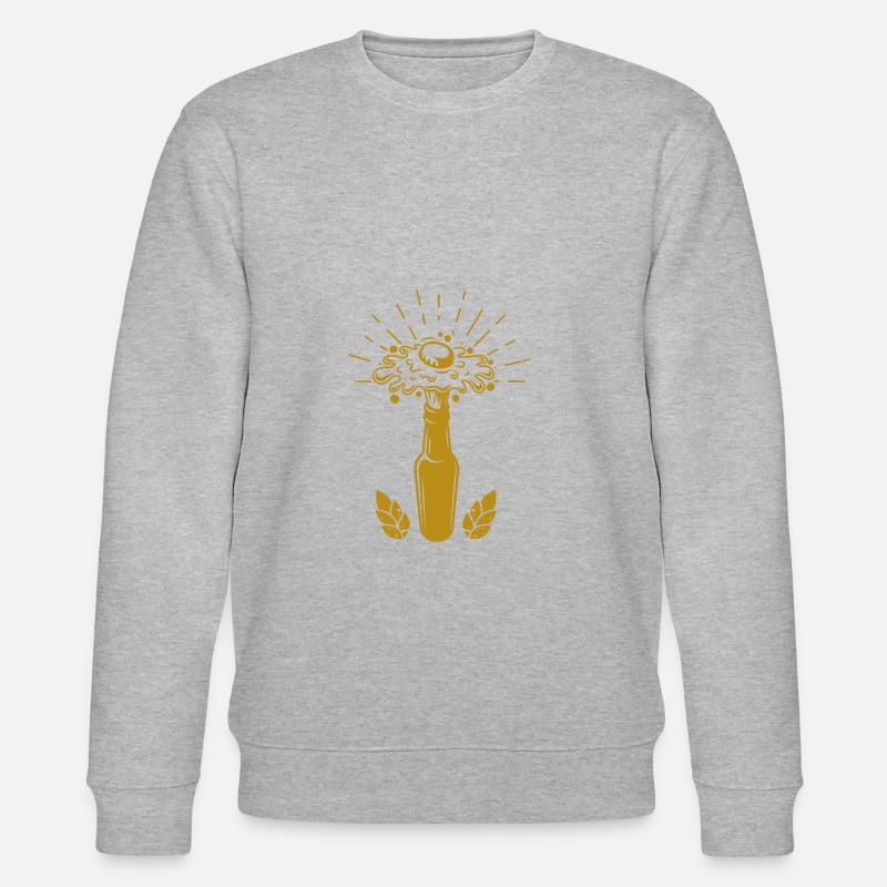 Bier - Beer / Bierkrug - Bierflasche - Stanley/Stella Unisex Bio-Sweatshirt CHANGER  - Grau meliert
