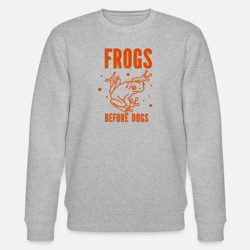 Frosch - Amphibie Tier - Stanley/Stella Unisex Bio-Sweatshirt CHANGER  - Grau meliert