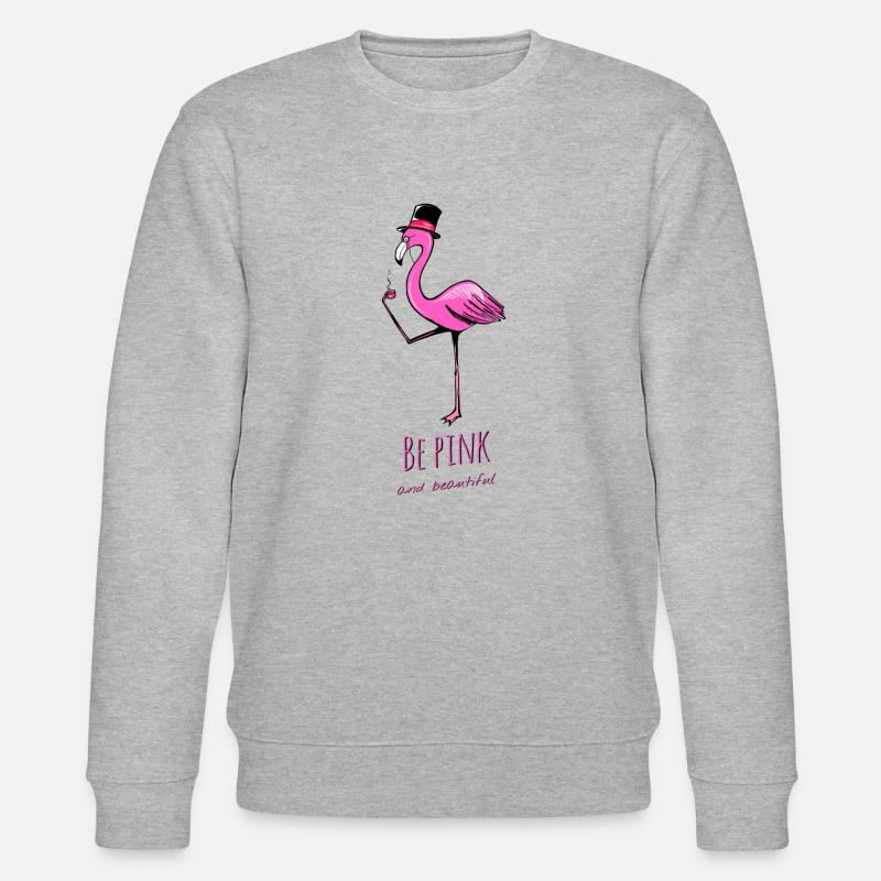 flamant rose - Sweat bio CHANGER Stanley/Stella Unisexe - gris chiné
