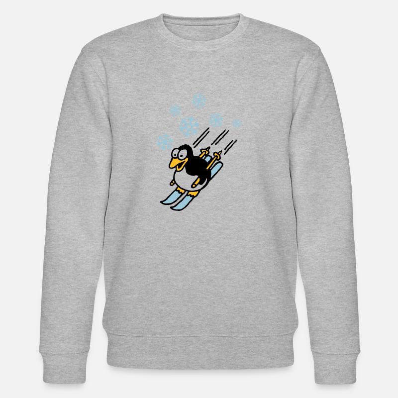 pinguin_ski_022011_d_3c - Stanley/Stella CHANGER Unisex Organic Sweatshirt - heather grey