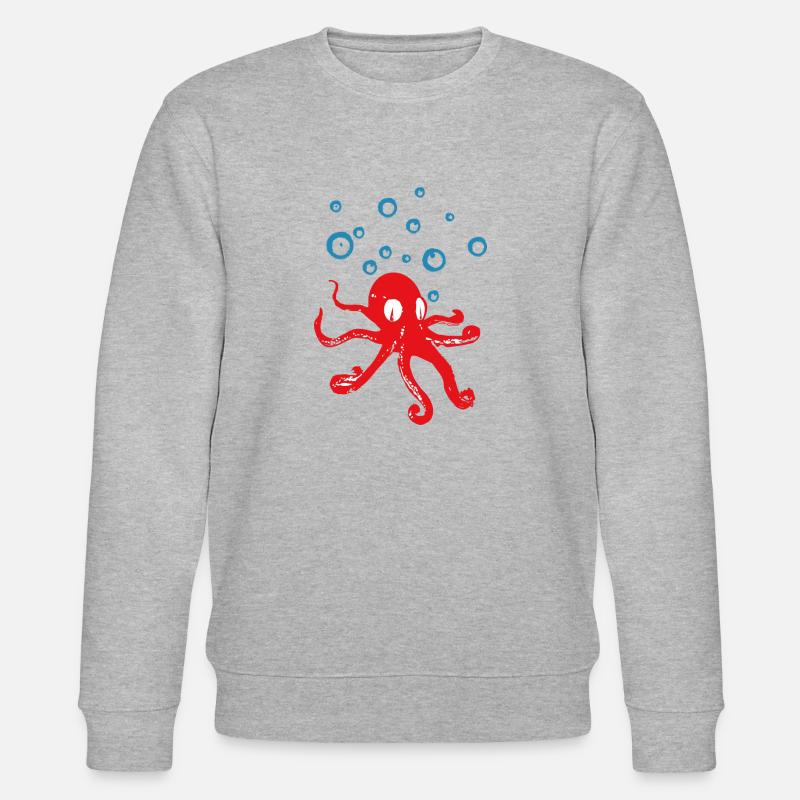 Octopus - Stanley/Stella Unisex Bio-Sweatshirt CHANGER  - Grau meliert