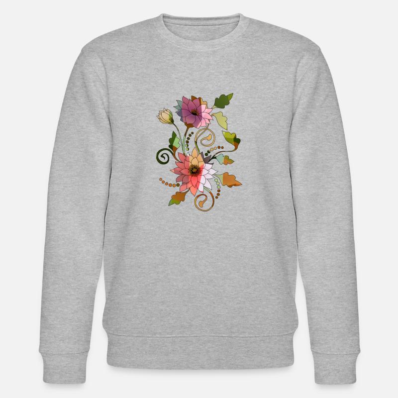 Fleurs - Sweat bio CHANGER Stanley/Stella Unisexe - gris chiné
