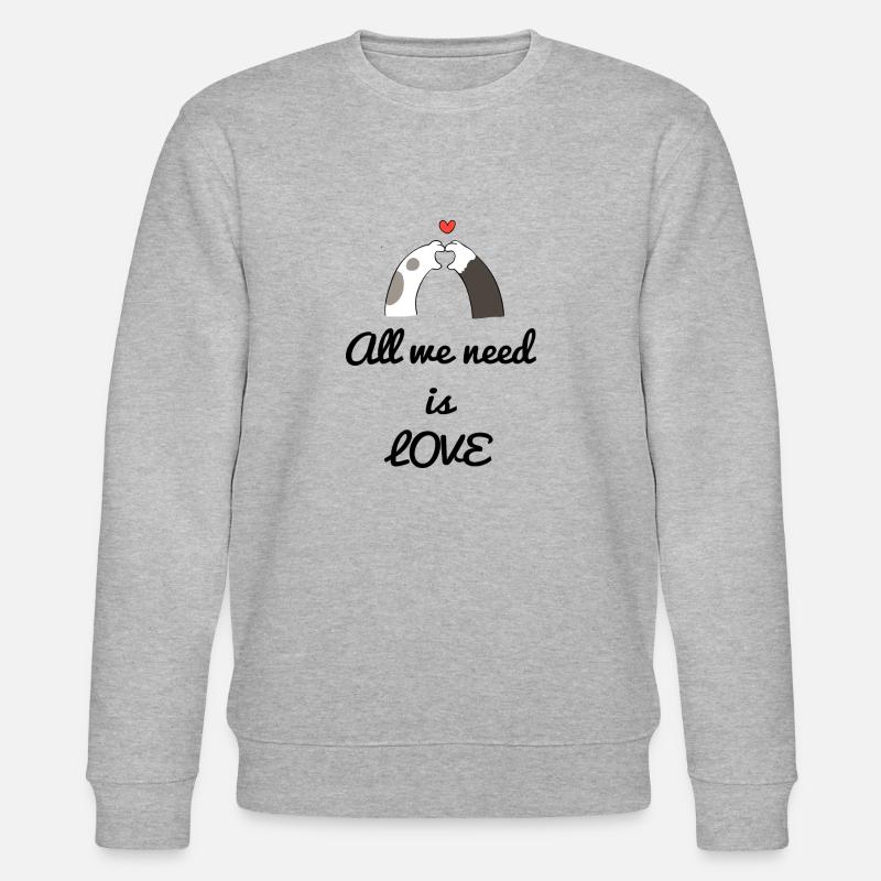 All we need is love - Stanley/Stella Unisex Bio-Sweatshirt CHANGER  - Grau meliert