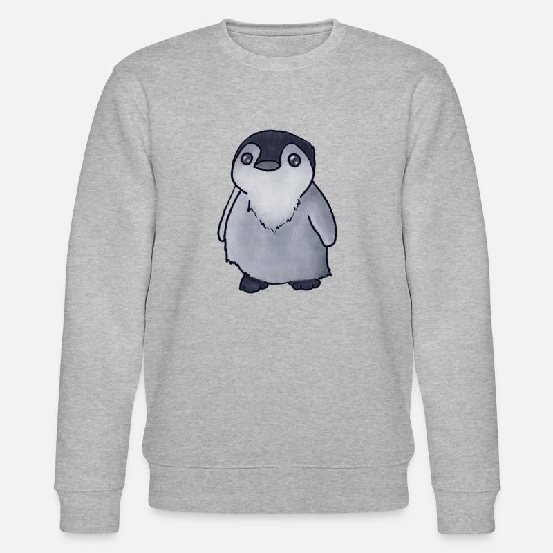 Süsser kleiner Pinguin - Stanley/Stella Unisex Bio-Sweatshirt CHANGER  - Grau meliert
