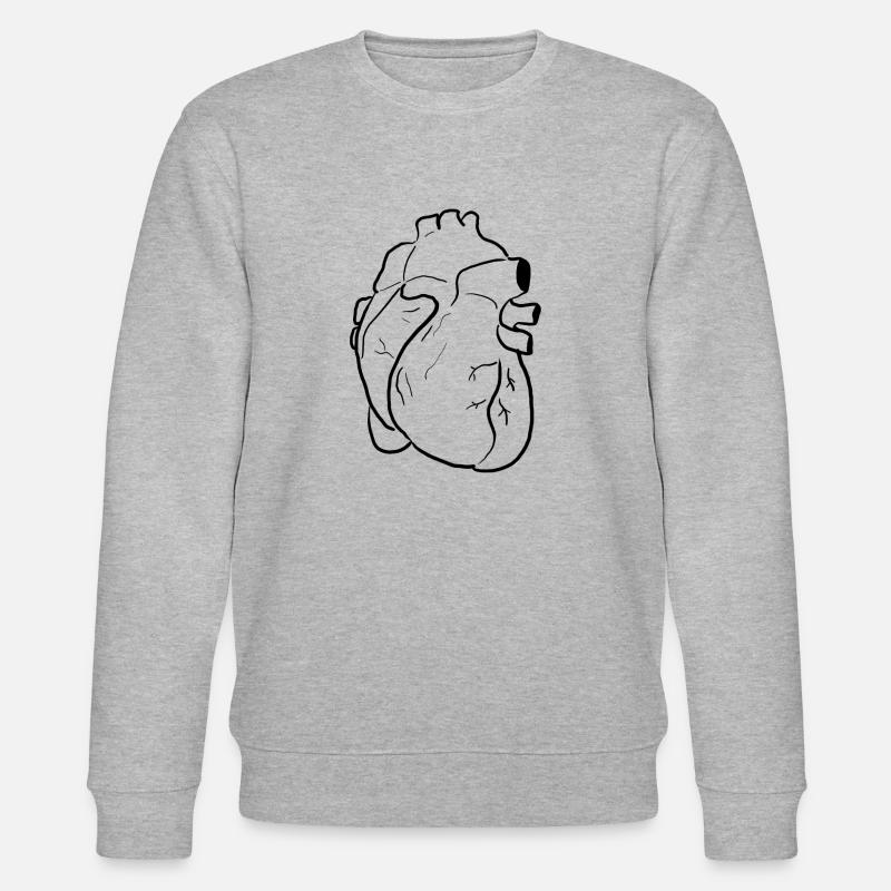 Herz - Stanley/Stella Unisex Bio-Sweatshirt CHANGER  - Grau meliert