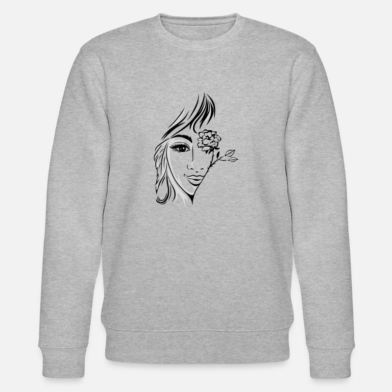 Blumige Stimmung - Stanley/Stella Unisex Bio-Sweatshirt CHANGER  - Grau meliert
