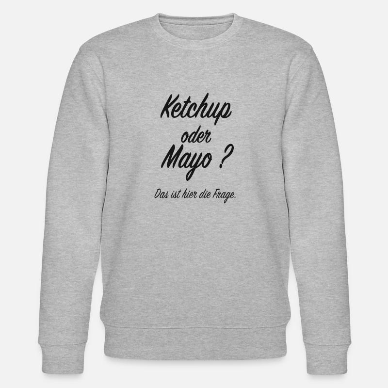 Ketchup oder Mayo - Stanley/Stella Unisex Bio-Sweatshirt CHANGER  - Grau meliert