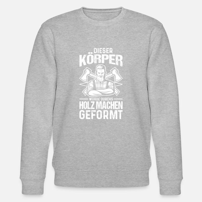 DIESER KÖRPER WURDE DURCHS HOLZ MACHEN GEFORMT - Stanley/Stella Unisex Bio-Sweatshirt CHANGER - Grau meliert