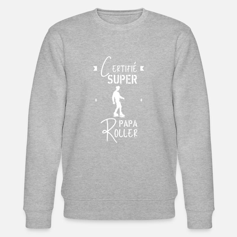 Super papa roller - Sweat bio CHANGER Stanley/Stella Unisexe - gris chiné