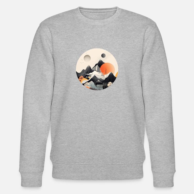 Kirschendämmerung - Stanley/Stella Unisex Bio-Sweatshirt CHANGER  - Grau meliert