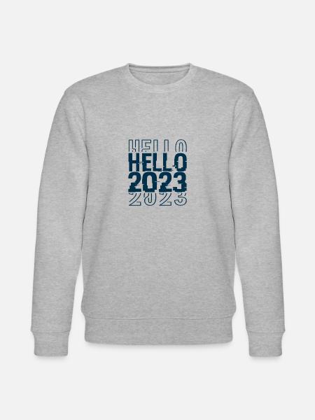 hello 2023 - Stanley/Stella CHANGER Unisex Organic Sweatshirt - heather grey