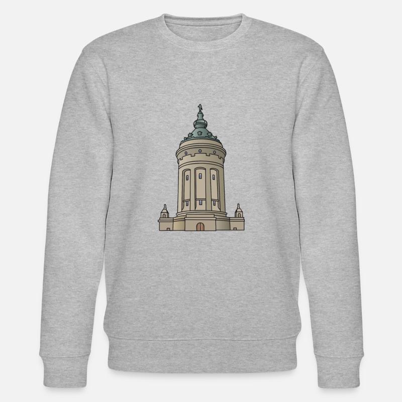 Wasserturm Mannheim c - Stanley/Stella Unisex Bio-Sweatshirt CHANGER  - Grau meliert