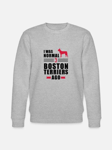Boston Terrier - Stanley/Stella CHANGER Unisex Organic Sweatshirt - heather grey